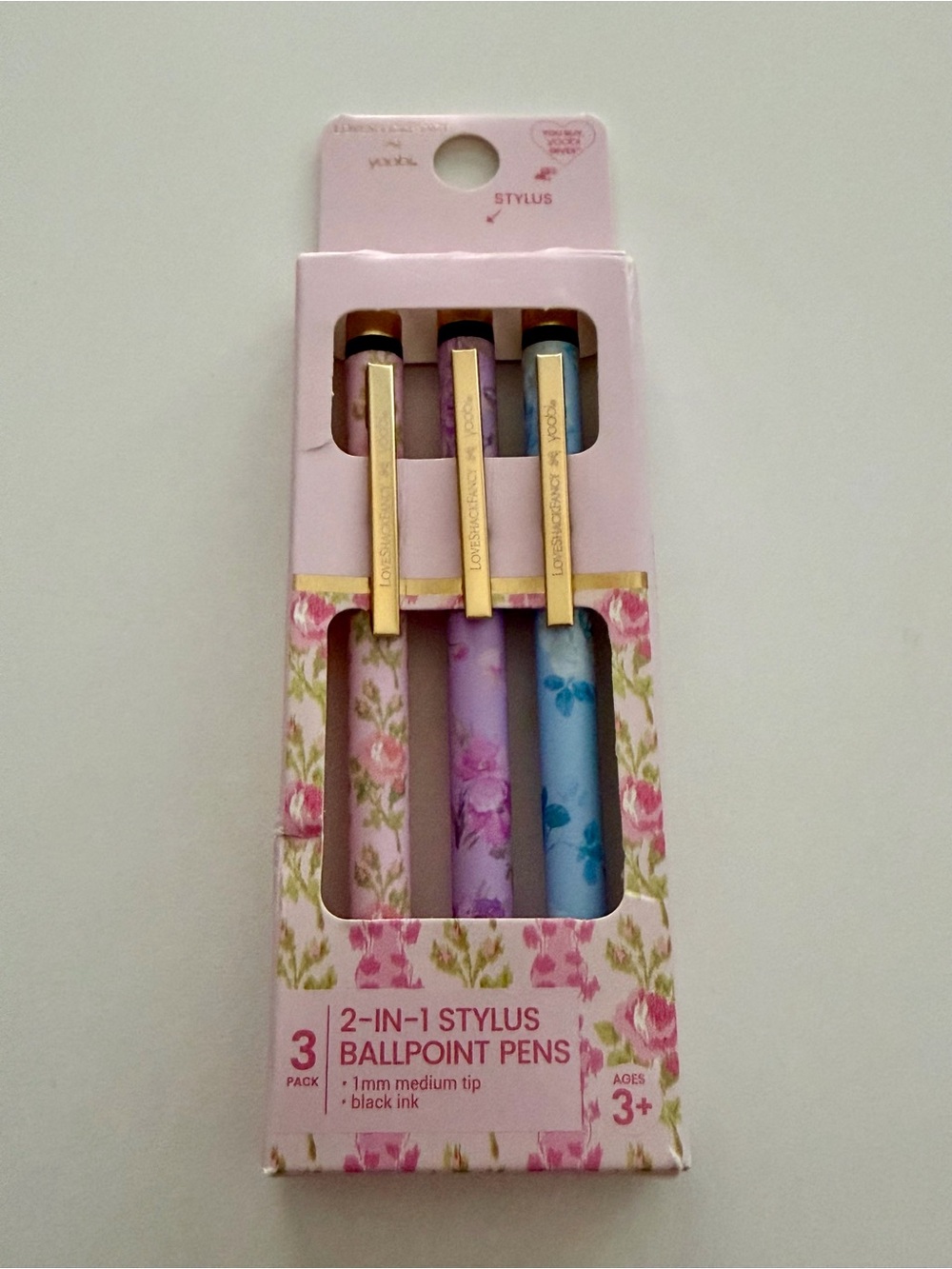 Love Shack Fancy x Target - Yoobi Blooming Floral 3pk Stylus Ballpoint Pen